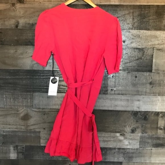 NWT Privacy Please June Ruffle Wrap Dress Sz M - Picture 3 of 6